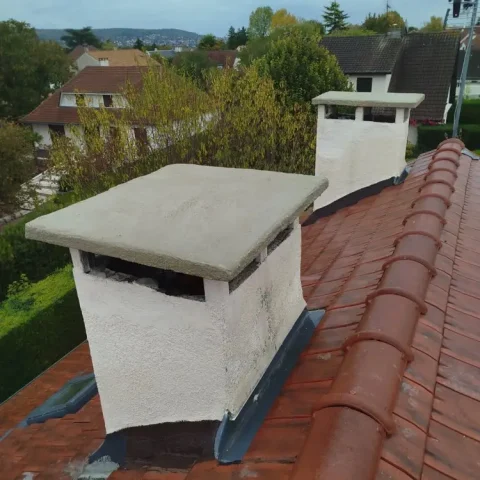 reprise maçonnerie conduit et peinture microporeuse Le Vésinet 78110