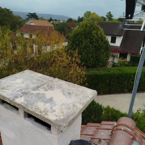 reprise maçonnerie conduit et peinture microporeuse Le Vésinet 78110