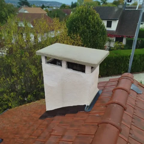 reprise maçonnerie conduit et peinture microporeuse Le Vésinet 78110